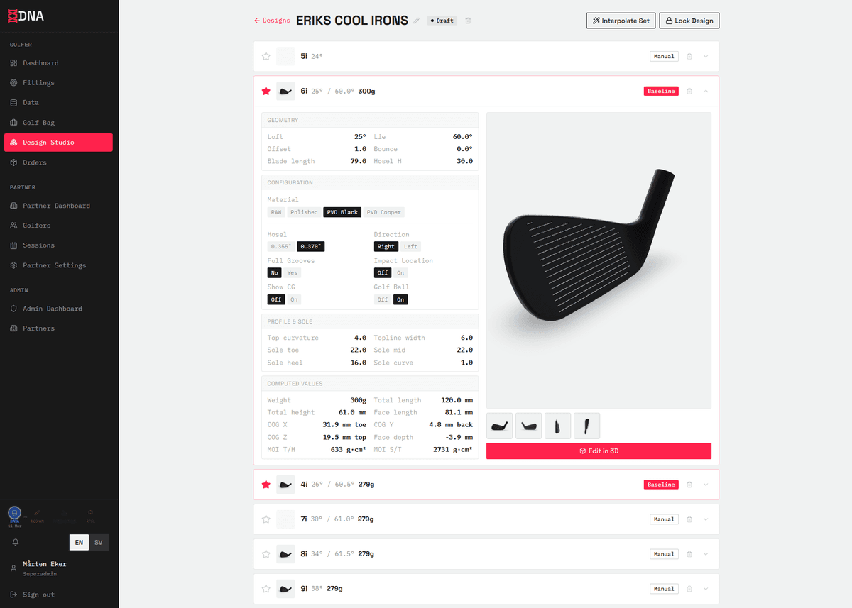 3D-PRINTADE GOLFKLUBBOR SOM BLIR UNIKA FÖR VARJE SPELARE
